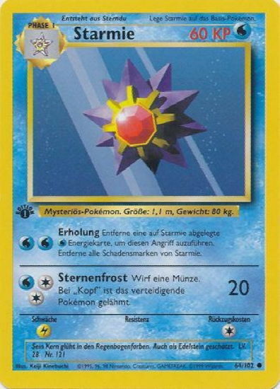Starmie - 64/102 - Common - 1st Edition (GERMAN)
